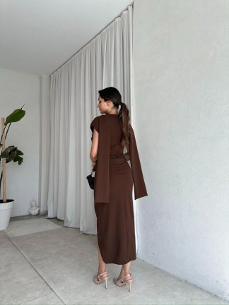 PURE Elbise 6872 - Acı Kahve - 4
