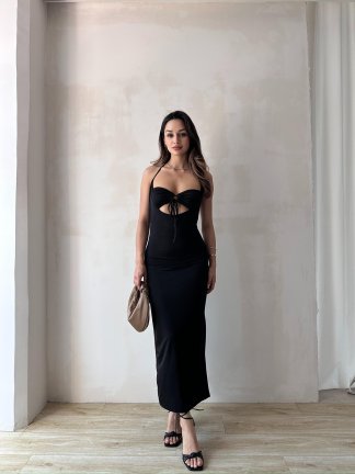 RAFAEL Maxi Elbise 9887 - Siyah - 2