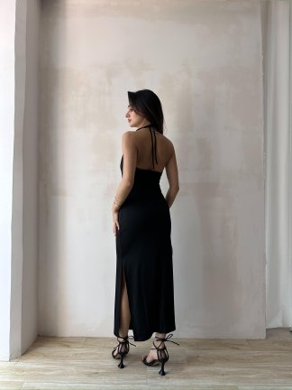 RAFAEL Maxi Elbise 9887 - Siyah - 3