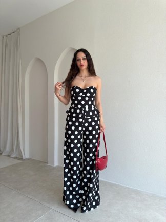 RAFFAELLO Puantiyeli Takım 9535 - Siyah - 1