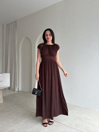 RALF Maxi Elbise 3445 - Acı Kahve - 1