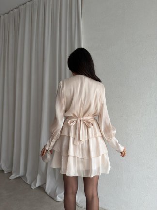 RALPH Elbise 8863 - Krem - 3