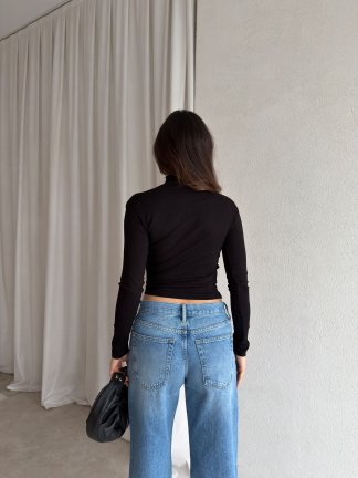 RANDY Balıkçı Yaka Bluz 8869 - Siyah - 2