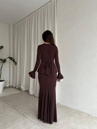 RARE Elbise 0004 - Acı Kahve - 3