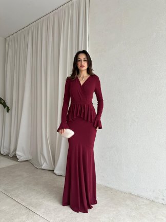 RARE Elbise 0004 - Bordo - 1