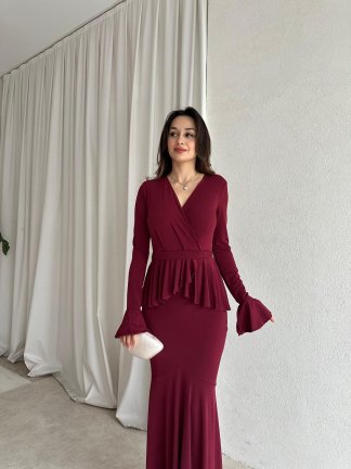 RARE Elbise 0004 - Bordo - 2