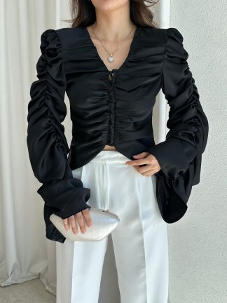 RAVYA Bluz 8607 - Syah - 2