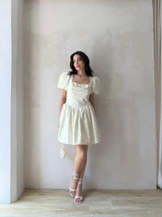 RAYS Mini Elbise 5104 - Sarı - 2