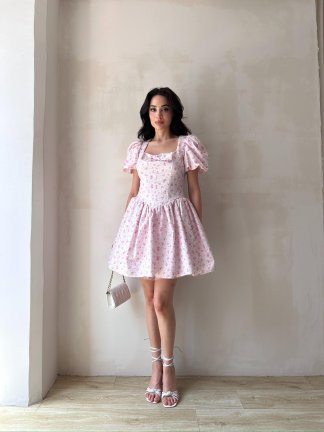 RAYS Mini Elbise 5104 - Pembe - 2