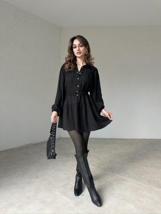 REGGE Mini Elbise 2518 - Siyah - 2