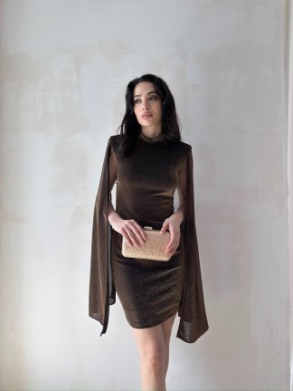 RELİA Mini Elbise 7013 - Kahverengi 