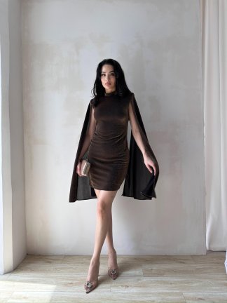 RELİA Mini Elbise 7013 - Kahverengi - 2