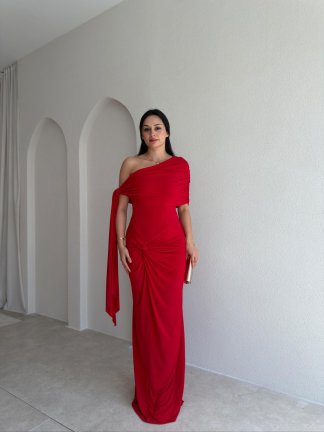 RENATE Maxi Elbise 3007 - Kırmızı 