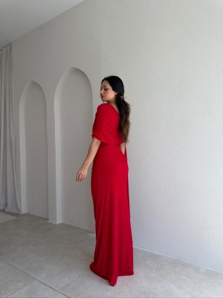 RENATE Maxi Elbise 3007 - Kırmızı - 3