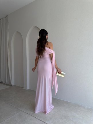 RENATE Maxi Elbise 3007 - Pudra - 3