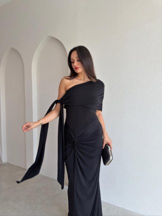 RENATE Maxi Elbise 3007 - Siyah - 2
