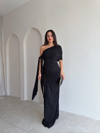 RENATE Maxi Elbise 3007 - Siyah - 1