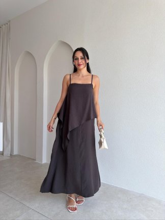 RENTA Midi Elbise 9812 - Acı Kahve 