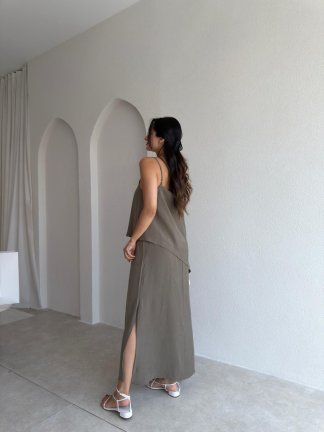 RENTA Midi Elbise 9812 - Haki - 3