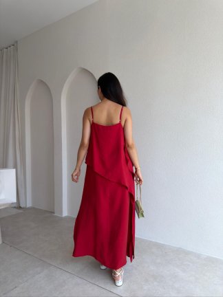 RENTA Midi Elbise 9812 - Kırmızı - 3