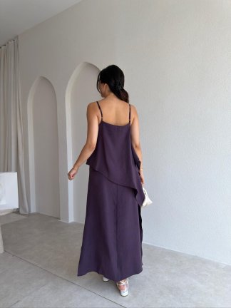RENTA Midi Elbise 9812 - Mürdüm - 3