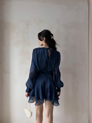 REOSA Mini Elbise 5463 - Lacivert - 3
