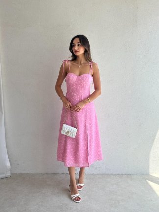 RESCA Midi Elbise 2075 - Pembe - 2