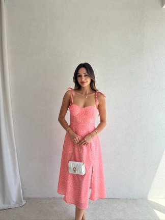 RESCA Midi Elbise 2075 - Turuncu 