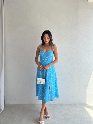 RESCA Midi Elbise 2075 - Mavi - 2