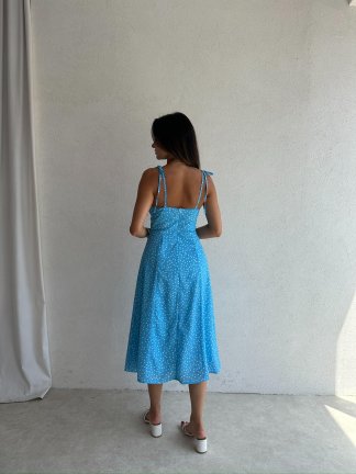 RESCA Midi Elbise 2075 - Mavi - 3