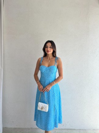 RESCA Midi Elbise 2075 - Mavi 