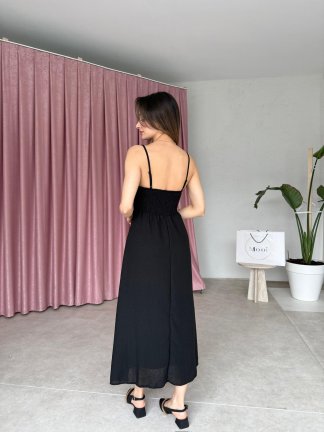 REYNA Midi Elbise 3474 - Siyah - 4