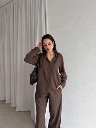 RİBON Takım 8940 - Kahverengi - 2