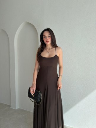  RİCHARD Maxi Elbise 9020 - Acı Kahve - 2