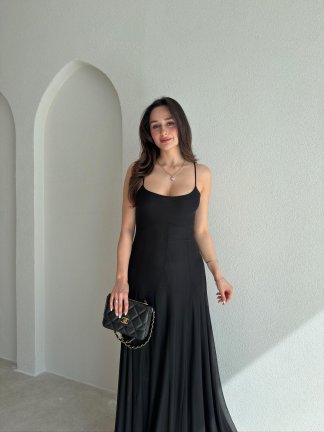 RİCHARD Maxi Elbise 9020 - Siyah - 2