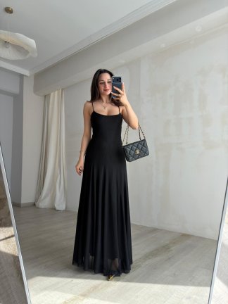 RİCHARD Maxi Elbise 9020 - Siyah - 4