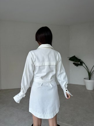 RİLEY Mini Elbise 3093 - Beyaz - 3