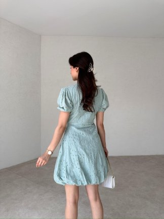 RİVERA Mini Elbise 4899 - Yeşil - 3