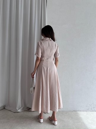 RİXOS Midi Elbise 4547 - Krem - 3