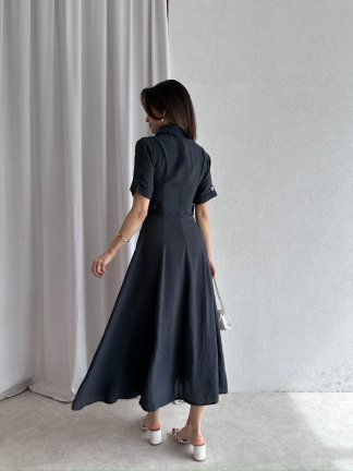 RİXOS Midi Elbise 4547 - Siyah - 3