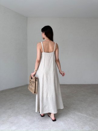 RODMAN Maxi Elbise 3299 - Taş - 3