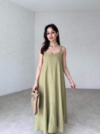 RODMAN Maxi Elbise 3299 - Haki - 2