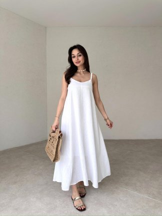 RODMAN Maxi Elbise 3299 - Beyaz - 2