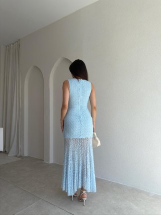 RODRİ Midi Elbise 1254 - Bebe Mavisi - 3