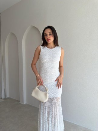 RODRİ Midi Elbise 1254 - Beyaz 