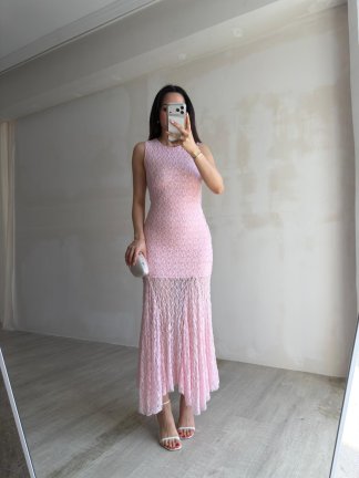 RODRİ Midi Elbise 1254 - Pembe - 3
