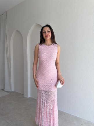 RODRİ Midi Elbise 1254 - Pembe - 1