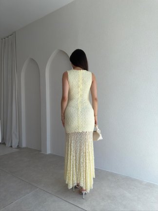 RODRİ Midi Elbise 1254 - Sarı - 3