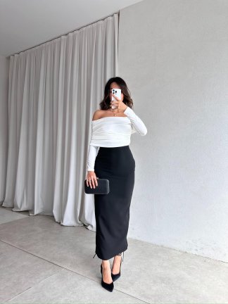 RODRİGO Maxi Elbise 8210 - Beyaz - 3