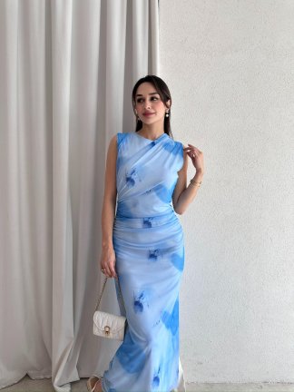 ROMEDA Maxi Elbise 4632 - Mavi 